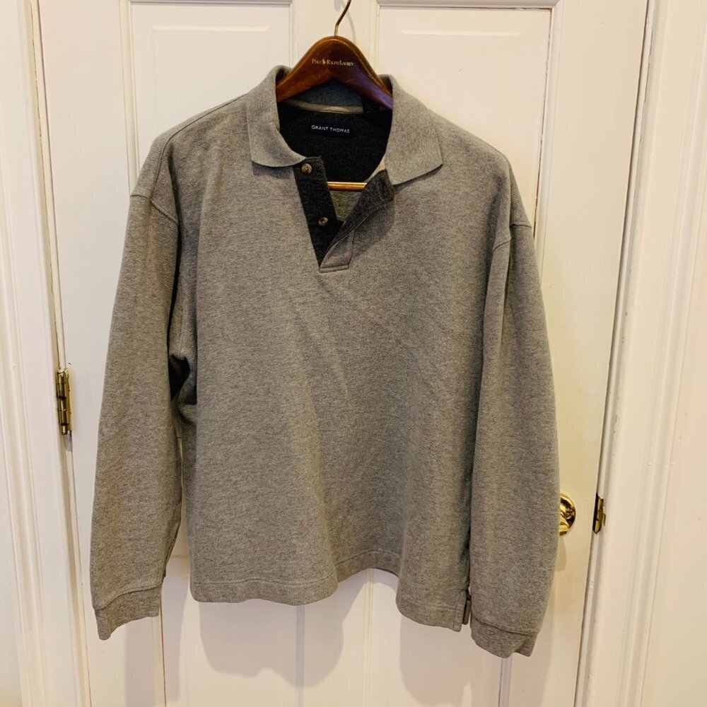 Grant Thomas Men's Warm Heavy Thick Sweater Size Large Long Sleeve